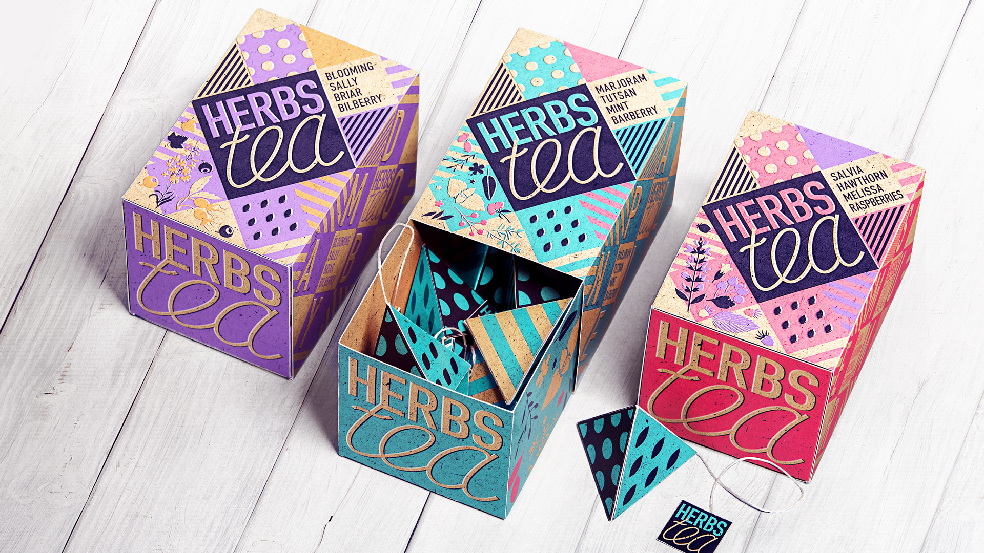 Дизайн упаковки чая Harbs Tea