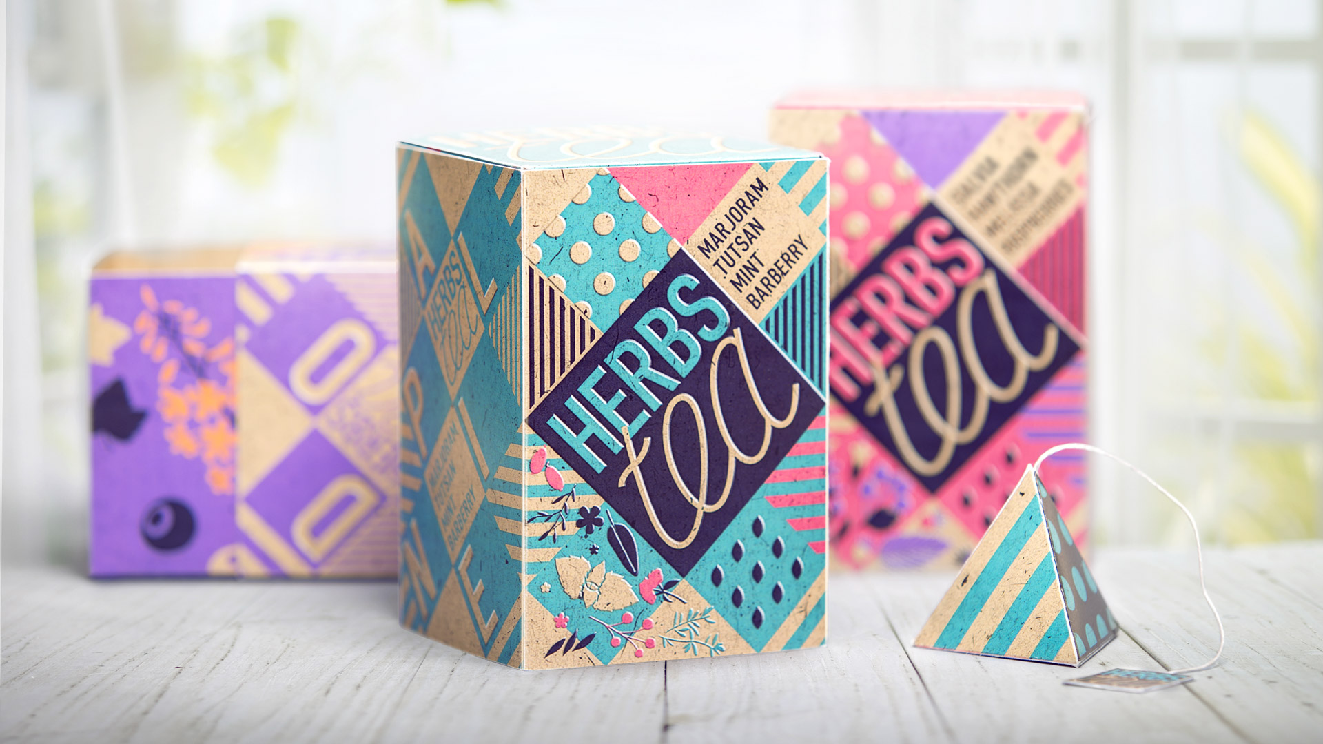 Дизайн упаковки чая Harbs Tea с мятой