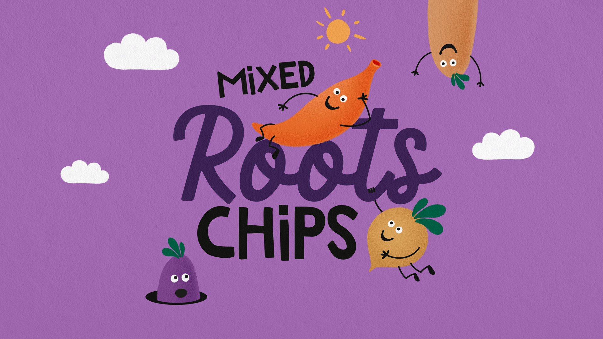 Дизайн упаковки чипсов Roots логотип