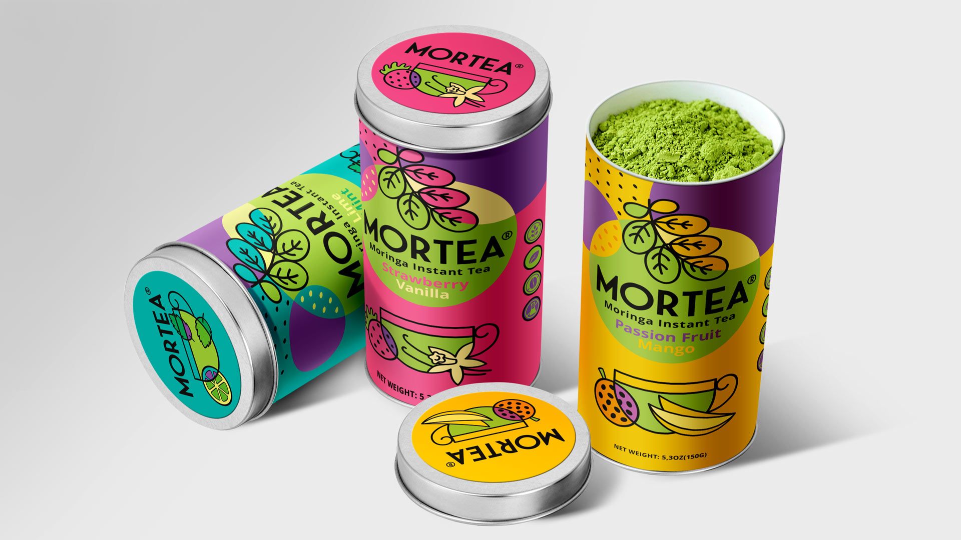 Дизайн упаковки чая Mortea крышечки